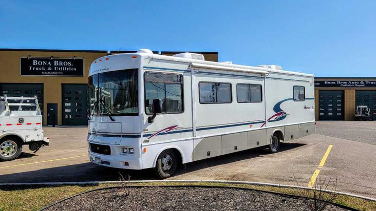 Camper being repaired