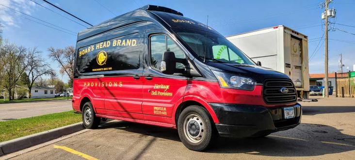 Commercial van in for servicing