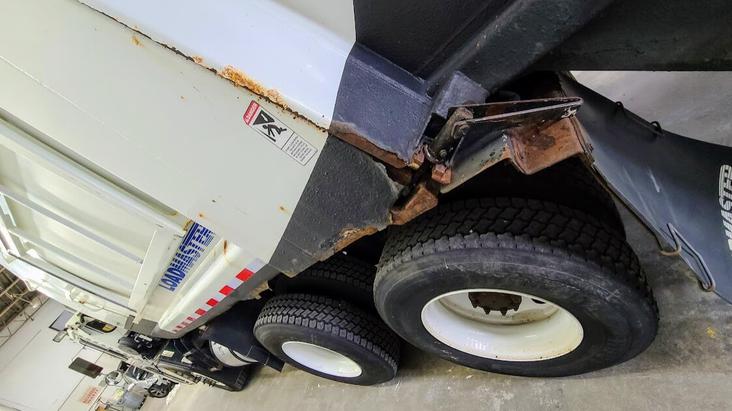 Garbage truck parts to sandblast