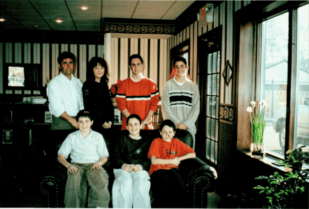 The Bona family from left to right: Brian, Jacque, John, David, Matthew, Stephen, and Brian Jr.