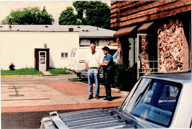Brian chatting with a customer